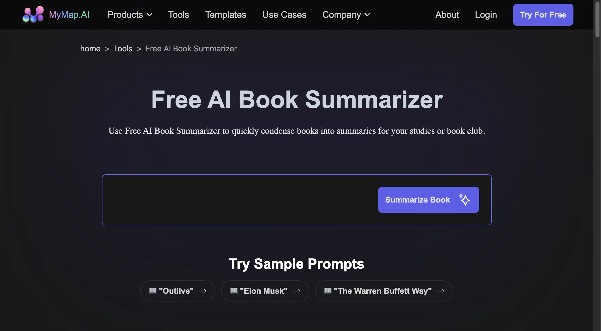 MyMap.AI Book Summarizer